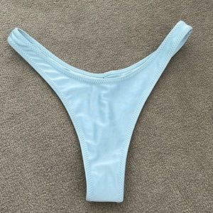 White fox baby blue bottoms